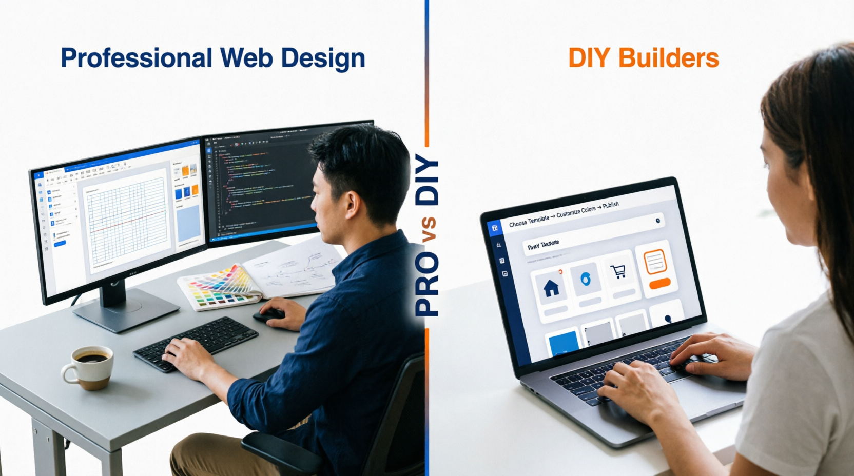 Professional Web Design vs DIY Builders